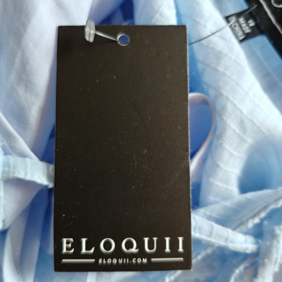 Eloquii Long Sleeve Swiss Dot Baby Doll Tiered Dress SZ 18 - Picture 14 of 14